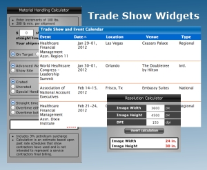 trade show widgets